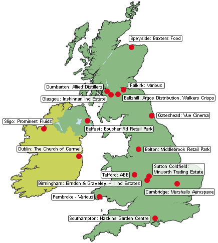 Map of UK Locations